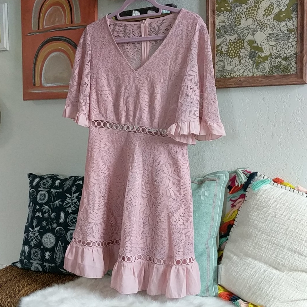 -SOLD- NWOT Pink Lace Dress